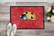 Load image into Gallery viewer, Lady Bug on Red Doormat - 24x36 Decorative Floor Mat – Indoor/Outdoor Rug
