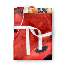 Load image into Gallery viewer, Lady Bug on Deep Red Apron – Artist-Designed Kitchen, BBQ &amp; Craft Apron