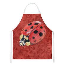 Load image into Gallery viewer, Lady Bug on Deep Red Apron – Artist-Designed Kitchen, BBQ &amp; Craft Apron
