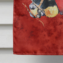 Load image into Gallery viewer, Lady Bug on Deep Red Flag Canvas House Size