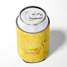 Load image into Gallery viewer, Flamingo on Yellow Can or Bottle Beverage Insulator Hugger
