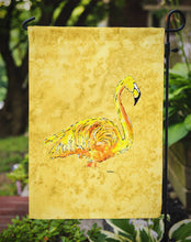 Load image into Gallery viewer, Flamingo on Yellow Garden Flag – Decorative Outdoor Yard Flag