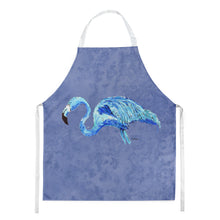 Load image into Gallery viewer, Flamingo On Slate Blue Apron – Artist-Designed Kitchen, BBQ &amp; Craft Apron