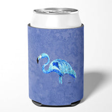 Load image into Gallery viewer, Flamingo On Slate Blue Can or Bottle Beverage Insulator Hugger