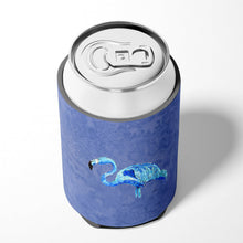 Load image into Gallery viewer, Flamingo On Slate Blue Can or Bottle Beverage Insulator Hugger