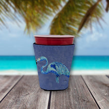 Load image into Gallery viewer, Flamingo On Slate Blue Cup Hugger - Reusable Party Cup Sleeve with Personality