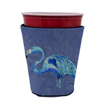 Load image into Gallery viewer, Flamingo On Slate Blue Cup Hugger - Reusable Party Cup Sleeve with Personality