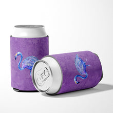 Load image into Gallery viewer, Flamingo on Purple Can or Bottle Beverage Insulator Hugger