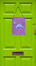 Load image into Gallery viewer, Flamingo on Purple Aluminium Metal Wall or Door Hanging Prints