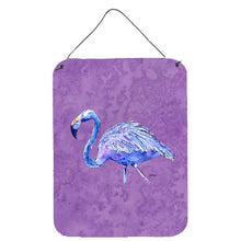 Load image into Gallery viewer, Flamingo on Purple Aluminium Metal Wall or Door Hanging Prints