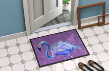 Load image into Gallery viewer, Flamingo on Purple Doormat - 24x36 Decorative Floor Mat – Indoor/Outdoor Rug