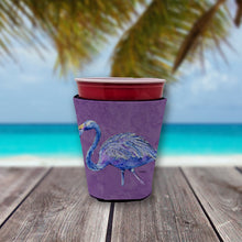 Load image into Gallery viewer, Flamingo on Purple Cup Hugger - Reusable Party Cup Sleeve with Personality