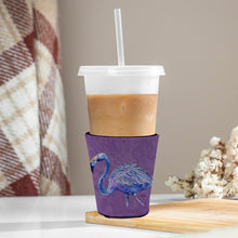 Load image into Gallery viewer, Flamingo on Purple Cup Hugger - Reusable Party Cup Sleeve with Personality