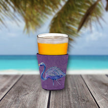 Load image into Gallery viewer, Flamingo on Purple Cup Hugger - Reusable Party Cup Sleeve with Personality