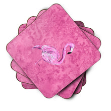 Load image into Gallery viewer, Flamingo on Pink Coasters - Set of 4 Lightweight Foam, Absorbent Drink Coasters
