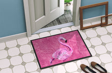 Load image into Gallery viewer, Flamingo on Pink Doormat - 24x36 Decorative Floor Mat – Indoor/Outdoor Rug