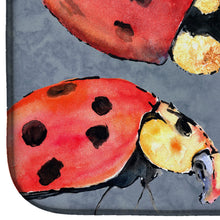 Load image into Gallery viewer, Lady Bug Multiple Dish Drying Mat – Absorbent, Artistic Kitchen Essentials 8876DDM