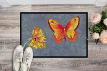 Load image into Gallery viewer, Gerber Daisy and Buttefly Doormat - 24x36 Decorative Floor Mat – Indoor/Outdoor Rug