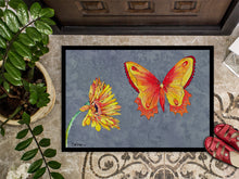 Load image into Gallery viewer, Gerber Daisy and Buttefly Doormat - 24x36 Decorative Floor Mat – Indoor/Outdoor Rug