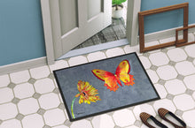 Load image into Gallery viewer, Gerber Daisy and Buttefly Doormat - 24x36 Decorative Floor Mat – Indoor/Outdoor Rug