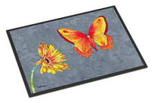 Load image into Gallery viewer, Gerber Daisy and Buttefly Doormat - 24x36 Decorative Floor Mat – Indoor/Outdoor Rug