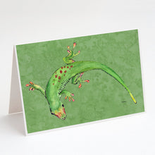 Load image into Gallery viewer, Gecko Greeting Cards -  Blank Note Cards – 8-Pack of Artist-Designed Cards with Envelopes