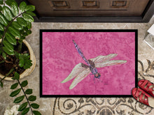 Load image into Gallery viewer, Dragonfly on Pink Doormat - 24x36 Decorative Floor Mat – Indoor/Outdoor Rug