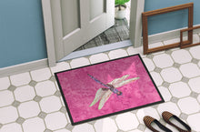 Load image into Gallery viewer, Dragonfly on Pink Doormat - 24x36 Decorative Floor Mat – Indoor/Outdoor Rug