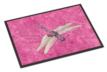 Load image into Gallery viewer, Dragonfly on Pink Doormat - 24x36 Decorative Floor Mat – Indoor/Outdoor Rug