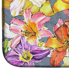 Load image into Gallery viewer, Day Lillies Dish Drying Mat – Absorbent, Artistic Kitchen Essentials 8892DDM