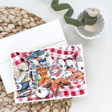 Load image into Gallery viewer, Blue Runner Gumbo Receipe Greeting Cards -  Blank Note Cards – 8-Pack of Artist-Designed Cards with Envelopes