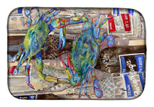 Load image into Gallery viewer, Blue Crabby Bottles of Barqs Rootbeer Dish Drying Mat – Absorbent, Artistic Kitchen Essentials 8914DDM
