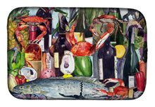 Load image into Gallery viewer, Wine and Speckled Trout Dish Drying Mat – Absorbent, Artistic Kitchen Essentials 8916DDM