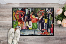 Load image into Gallery viewer, Wine and Speckled Trout Doormat - 24x36 Decorative Floor Mat – Indoor/Outdoor Rug