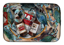 Load image into Gallery viewer, New Orleans Beers and Crabs Dish Drying Mat – Absorbent, Artistic Kitchen Essentials 8919DDM