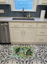 Load image into Gallery viewer, Blue Crab Standoff Machine Washable Memory Foam Mat 8940RUG