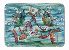 Load image into Gallery viewer, Crabs, Shrimp and Oysters in Water Machine Washable Memory Foam Mat 8944RUG