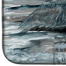 Load image into Gallery viewer, Pelican in Grey Dish Drying Mat – Absorbent, Artistic Kitchen Essentials 8946DDM