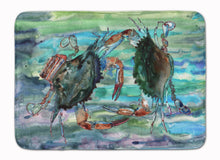 Load image into Gallery viewer, Watery Teal and Purple Crabs Machine Washable Memory Foam Mat 8954RUG