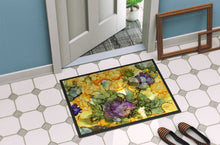 Load image into Gallery viewer, Abstract Flowers Purple and Yellow Doormat - 24x36 Decorative Floor Mat – Indoor/Outdoor Rug
