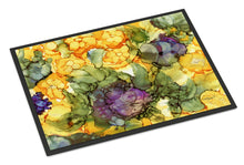Load image into Gallery viewer, Abstract Flowers Purple and Yellow Doormat - 24x36 Decorative Floor Mat – Indoor/Outdoor Rug