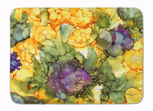 Load image into Gallery viewer, Abstract Flowers Purple and Yellow Machine Washable Memory Foam Mat 8958RUG