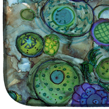 Load image into Gallery viewer, Abstract in Blues and Greens Dish Drying Mat – Absorbent, Artistic Kitchen Essentials 8962DDM