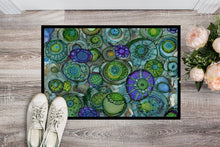 Load image into Gallery viewer, Abstract in Blues and Greens Doormat - 24x36 Decorative Floor Mat – Indoor/Outdoor Rug