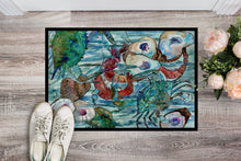 Load image into Gallery viewer, Watery Shrimp, Crabs and Oysters Doormat - 24x36 Decorative Floor Mat – Indoor/Outdoor Rug
