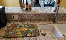 Load image into Gallery viewer, Abstract with Mother Earth Dish Drying Mat – Absorbent, Artistic Kitchen Essentials 8966DDM