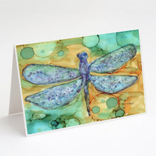 Load image into Gallery viewer, Abstract Dragonfly Greeting Cards -  Blank Note Cards – 8-Pack of Artist-Designed Cards with Envelopes