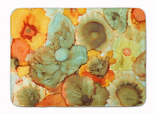 Load image into Gallery viewer, Abstract Flowers Teal and Orange Machine Washable Memory Foam Mat 8969RUG