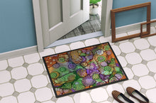 Load image into Gallery viewer, Abstract in Purple Green and Orange Doormat - 24x36 Decorative Floor Mat – Indoor/Outdoor Rug
