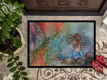 Load image into Gallery viewer, Brunette Mermaid Water Fantasy Doormat - 24x36 Decorative Floor Mat – Indoor/Outdoor Rug